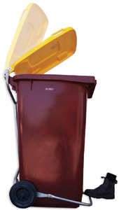 foot pedal to open wheelie bin lid